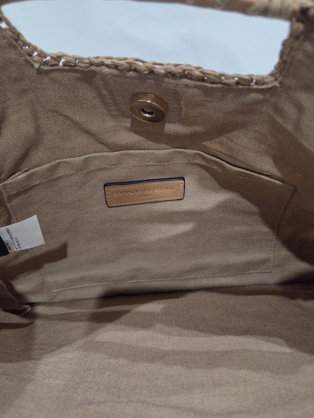 Banana Republic Woven Crochet Clutch in Beige Tan - Picture 2 of 5